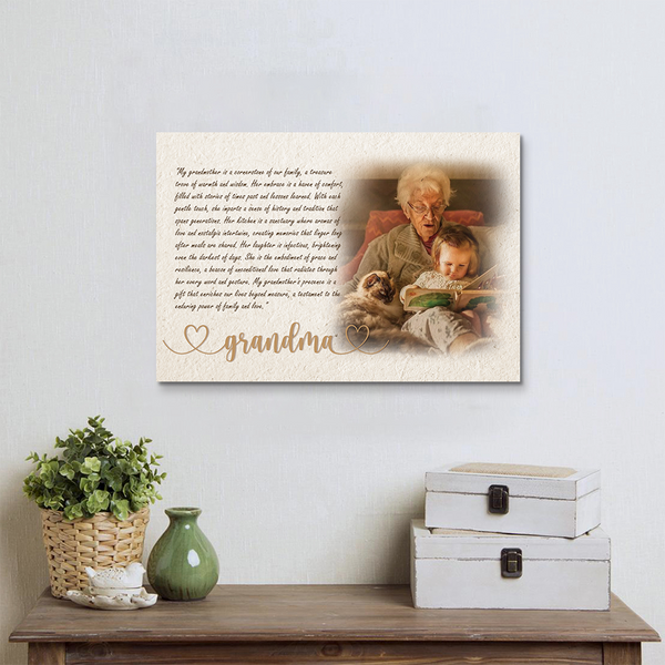 "Grandma" Canvas - A Heartfelt Tribute to Grandmother's Love