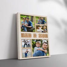 Celebrate the Bond with 'Dad & Son' Custom Photo Canvas