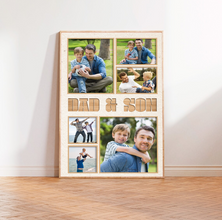 Celebrate the Bond with 'Dad & Son' Custom Photo Canvas