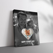 Celebrate the Love with 'Happy Father's Day' Custom Photo Canvas