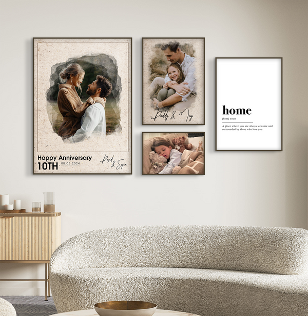 Personalized Family Wall Art Set – Custom Canvas Prints, Posters, and Framed Options