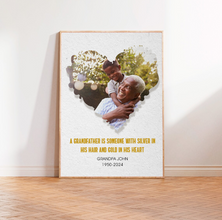 Celebrate Your Grandfather with a Personalized Heart Photo Canvas