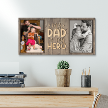 Celebrate the Bond with the Personalized 'My Dad is My Hero' Canvas