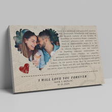 Cherish Your Love with the Personalized 'I Will Love You Forever' Canvas