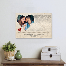 Cherish Your Love with the Personalized 'I Will Love You Forever' Canvas