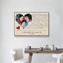 Cherish Your Love with the Personalized 'I Will Love You Forever' Canvas