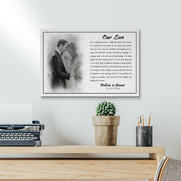 Commemorate Your Love with the Personalized 'Our Love' Canvas