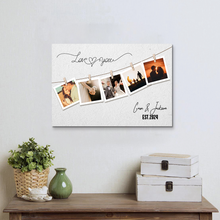 Capture Your Love with Personalized 'Love You' Photo Canvas