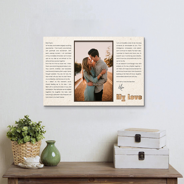 Personalized Love Letter Custom Photo Canvas