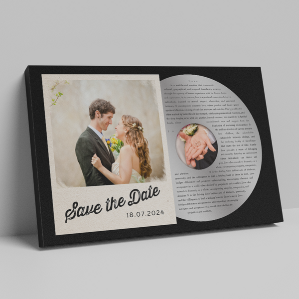 Save the Date Personalized Photo Canvas