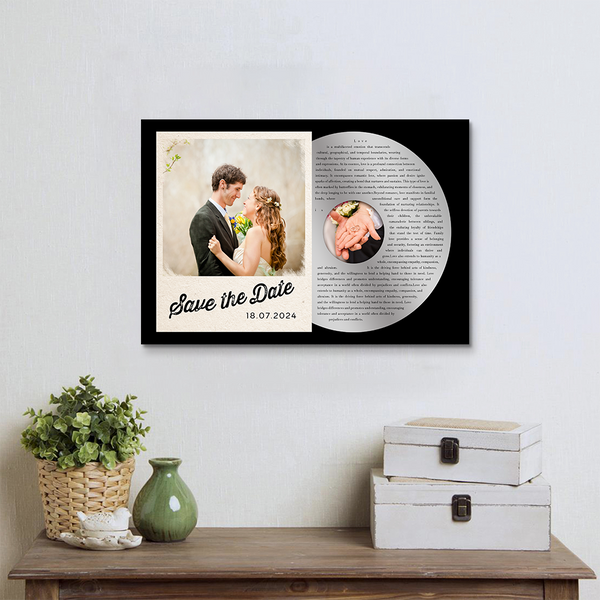 Save the Date Personalized Photo Canvas