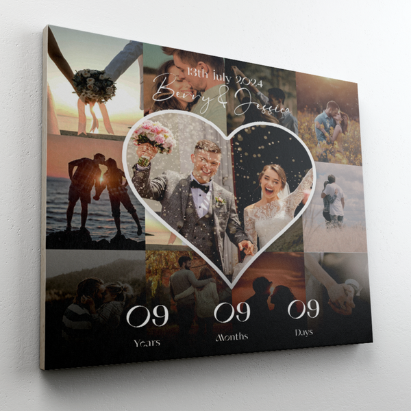 Celebrate Your Love with a Personalized Anniversary Photo Canvas