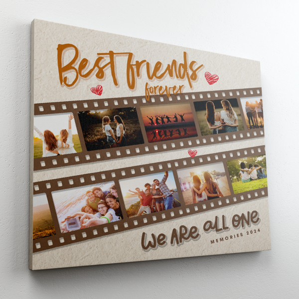 Cherish Your Friendship with a Personalized 'Best Friends Forever' Photo Canvas