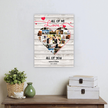 Capture Every Moment with a Personalized 'All of Me Loves All of You' Canvas