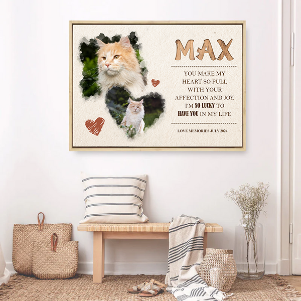 "Custom Cat Art on Canvas | Distinctive Wall Decor for Cat Lovers"