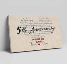 ersonalized Love Story Canvas for Anniversaries