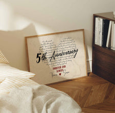 ersonalized Love Story Canvas for Anniversaries