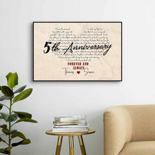 ersonalized Love Story Canvas for Anniversaries