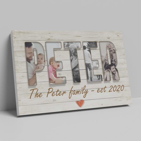 "Peter Family" Canvas - A Personalized Tribute to Your Family Legacy